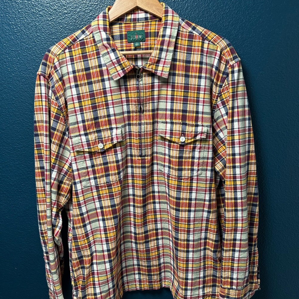 J.crew quarter zip collared shirt